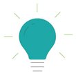 icon of a light bulb going off