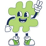 Picture of an anthropomorphic puzzle piece smiling and holding up a peace sign.