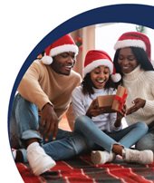 Family celebrating christmas