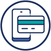 An icon depicting a mobile wallet feature we offer.
