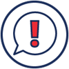 Icon depicting a mobile phone alerting the user of a transaction that has taken place.